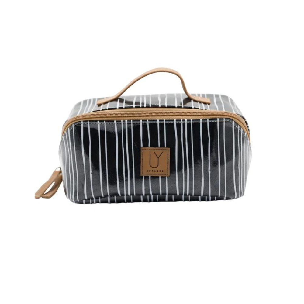 IY Large Cosmetic Bag - Stripe Black & White