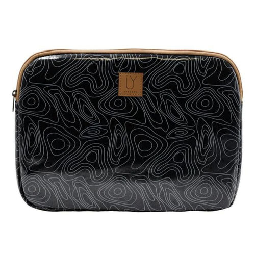 IY Laptop Sleeve Large - Crazy Contours Black & White