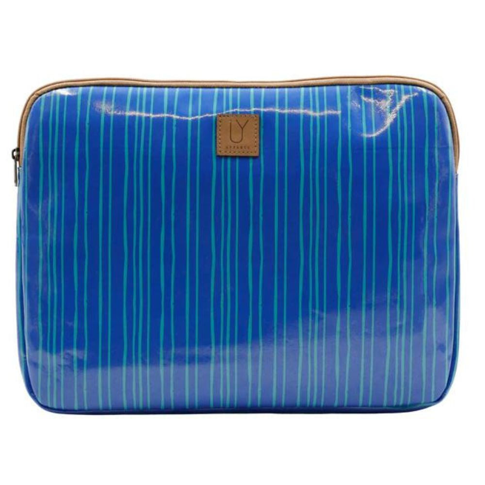 IY Laptop Sleeve Large - Stripe Aqua