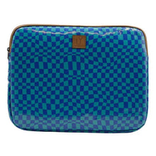 Load image into Gallery viewer, IY Laptop Sleeve Large - Warped Check Aqua
