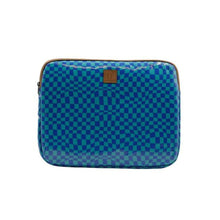 Load image into Gallery viewer, IY Laptop Sleeve Medium - Warped Check Aqua
