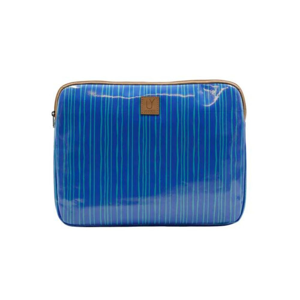 IY Laptop Sleeve Medium - Stripe Aqua