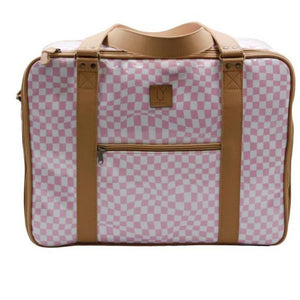 IY Overnight Bag - Warped Check Pink