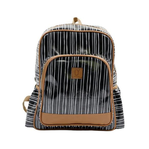 IY Satchel Bag - Stripe Black & White