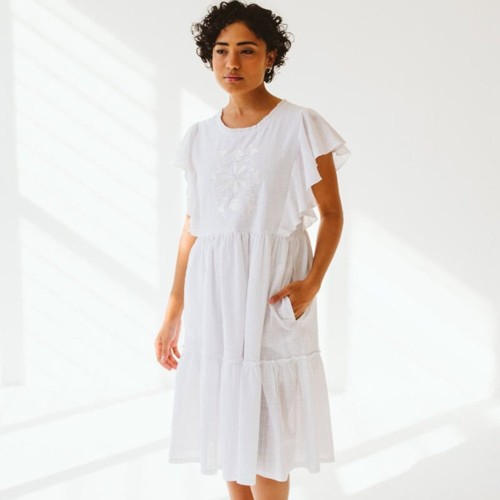 Trinity Katie Dress - White