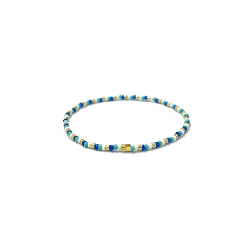 Kiki Collection Single Beaded Bracelet - Into the Blue