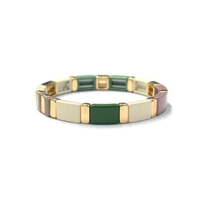 Kiki Collection Metal Bracelet - Stone + Cedar