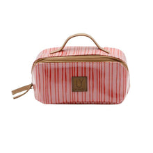 Load image into Gallery viewer, IY Large Cosmetic Bag - Stripe Pink
