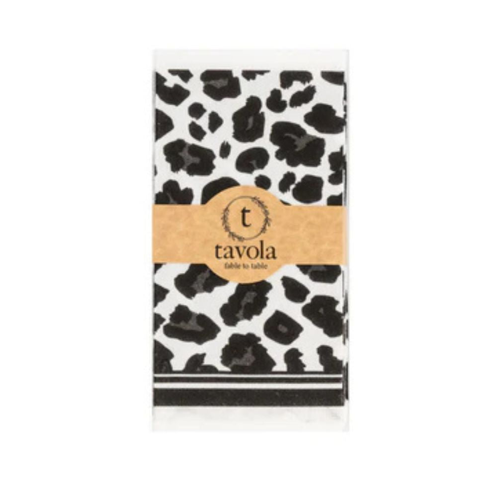 Tavola Slim Napkins - Leopard Black