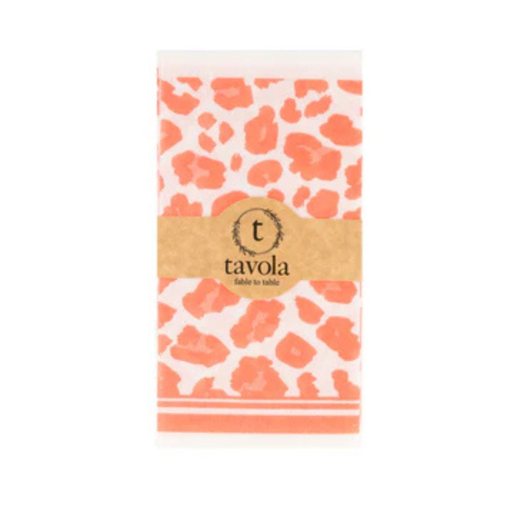 Tavola Slim Napkins - Leopard Peach