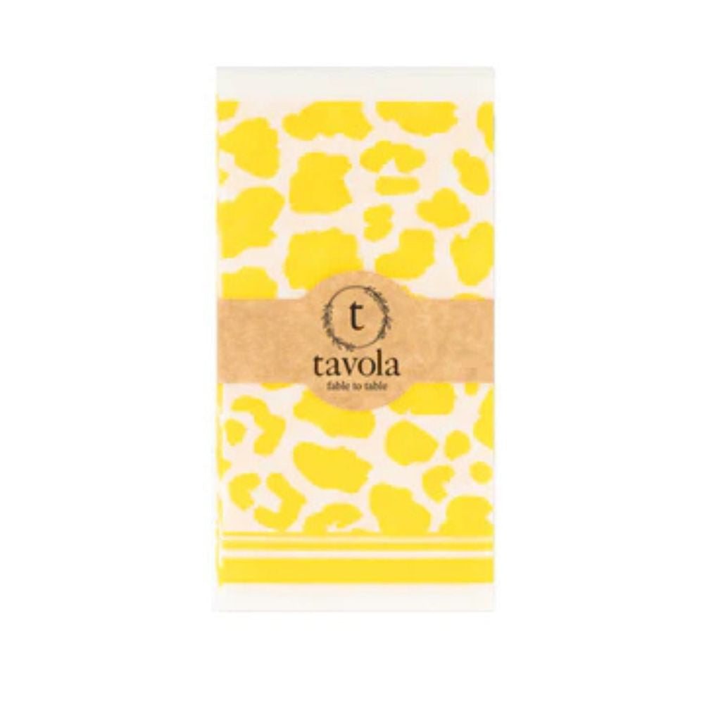 Tavola Slim Napkins - Leopard Yellow