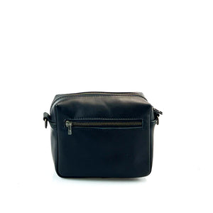 Lesedi Pebble Leather Mini Box Bag - Black