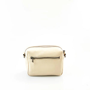 Lesedi Pebble Leather Mini Box Bag - Vanilla Frappe