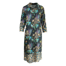 Load image into Gallery viewer, Rush Luxe Shirt Dress - Cobalt Leopard
