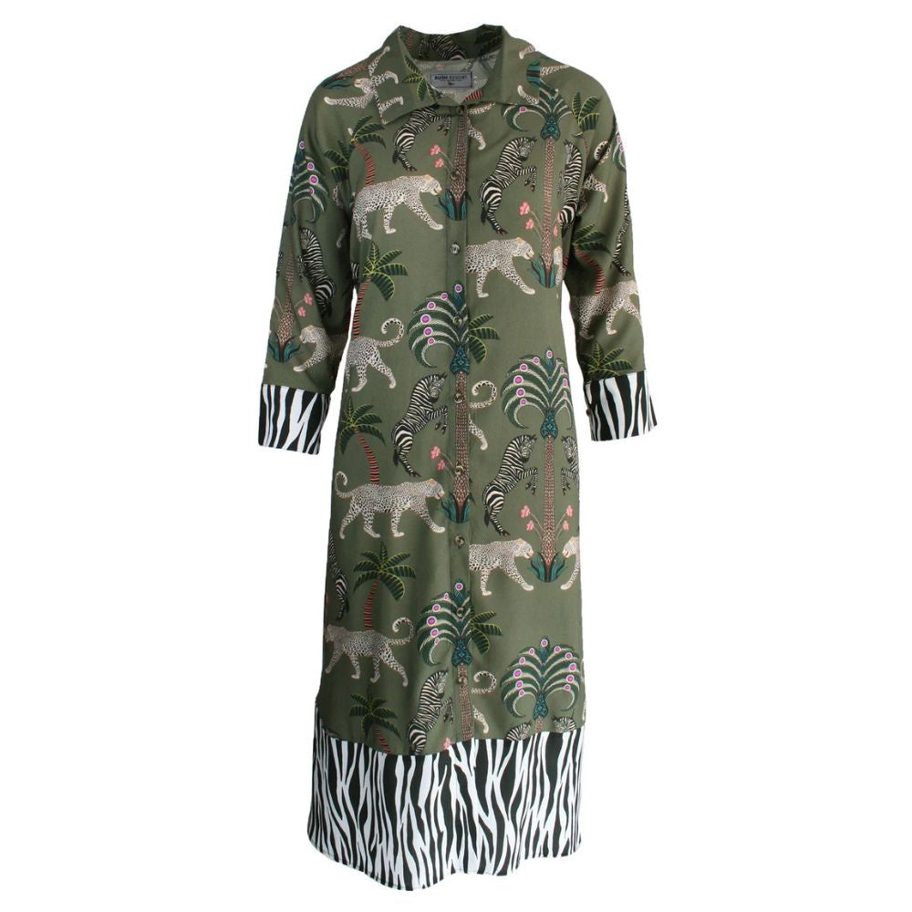 Rush Luxe Shirt Dress - Okavango Olive