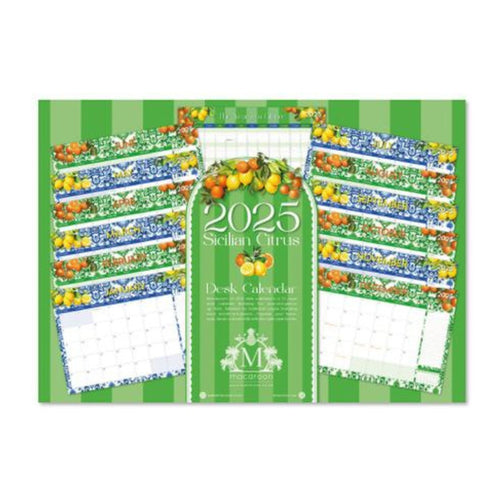 Macaroon A3 Desk Calendar - Sicilian Citrus