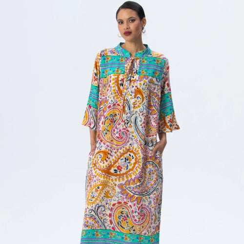 Signature by Des Malta Beach Kaftan - Turquoise Abstract