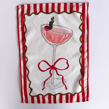 Load image into Gallery viewer, JW Designs Tea Towel - Martini Xmas
