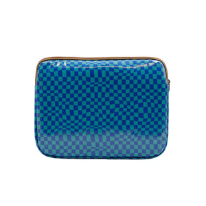 IY Laptop Sleeve Medium - Warped Check Aqua