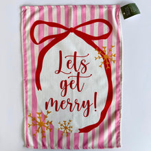 Load image into Gallery viewer, JW Designs Tea Towel - Let’s Get Merry

