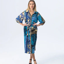 Load image into Gallery viewer, Signature by Des Monaco Dress - Blue Abstract
