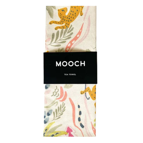 Mooch Tea Towel - Jungle Leopard Ecru