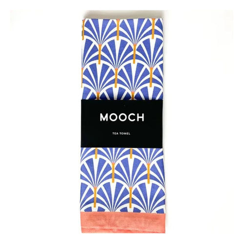 Mooch Tea Towel Royal Palm Blue