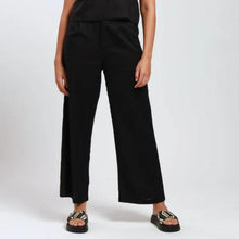 Load image into Gallery viewer, Muze Relaxed Palazzo Pants - Black Modal Linen

