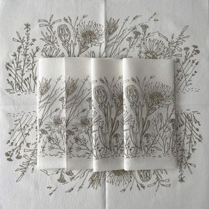 Tableart Printed Napkins 25pk - Graphic Fynbos Oatmeal
