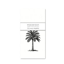 Load image into Gallery viewer, Pack of 25 luxury napkins with a palm tree design on a white background
