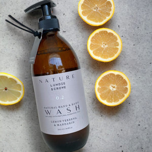 Lundie & Crowe Hand & Body Wash 500ml - Lemon, Verbena & Mandarin