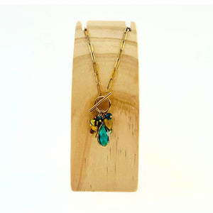 The Nikabox Paperclip Necklace - Blues & Greens
