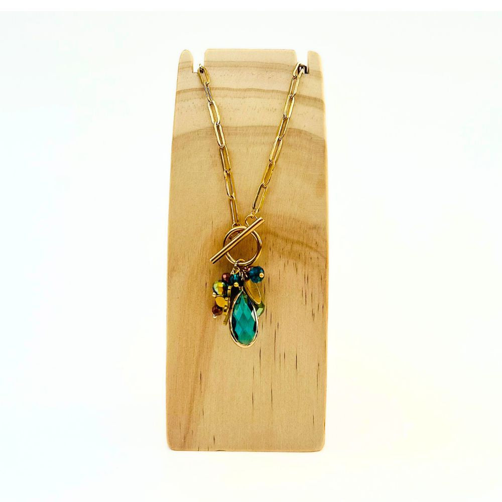 The Nikabox Paperclip Necklace - Blues & Greens