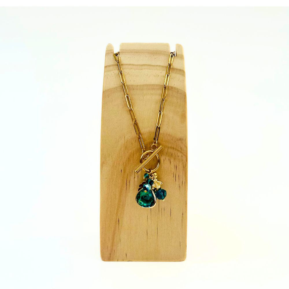 The Nikabox Paperclip Necklace - Jade