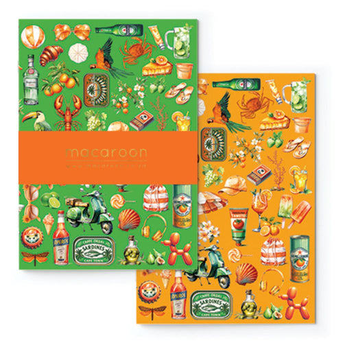 Macaroon Notebooks Set of 2 - Aperol Shuffle