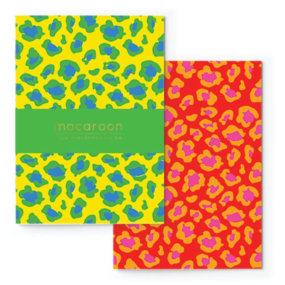 Macaroon A5 Journal Set of 2 - Lumo Leopard