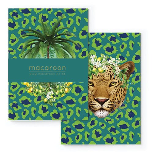 Macaroon A5 Journal Set of 2 - Leopard Tanzanite New