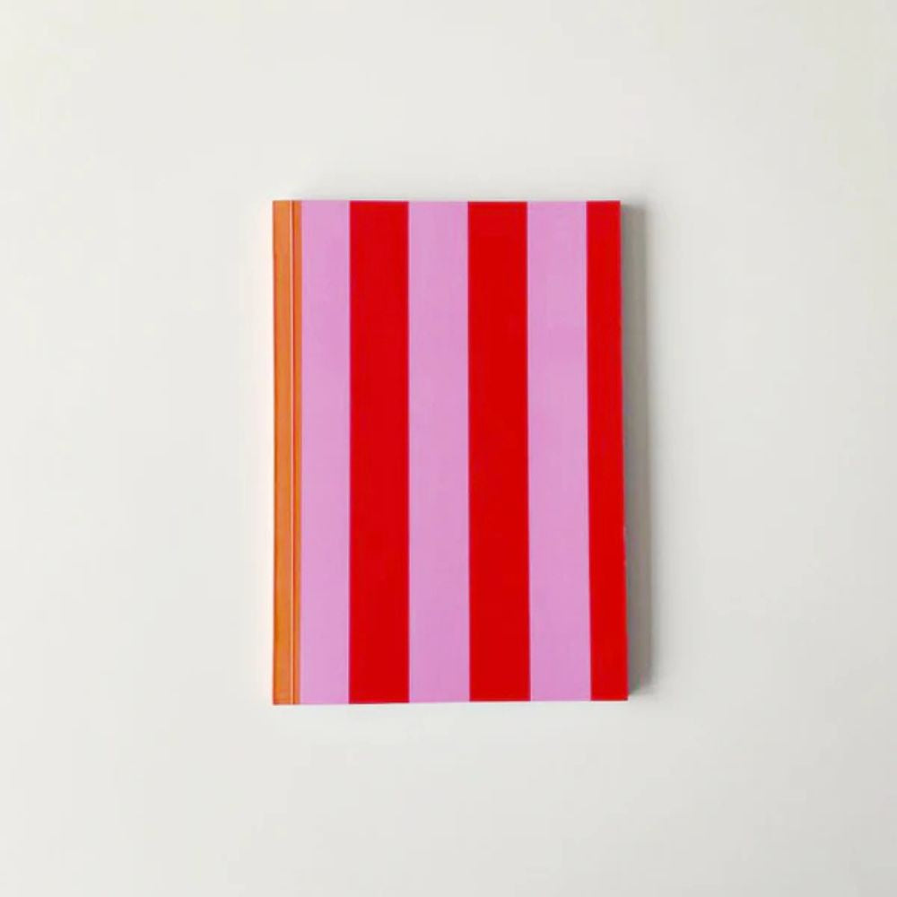 Tish & Shoo Notebook - Pink & Red Stripes