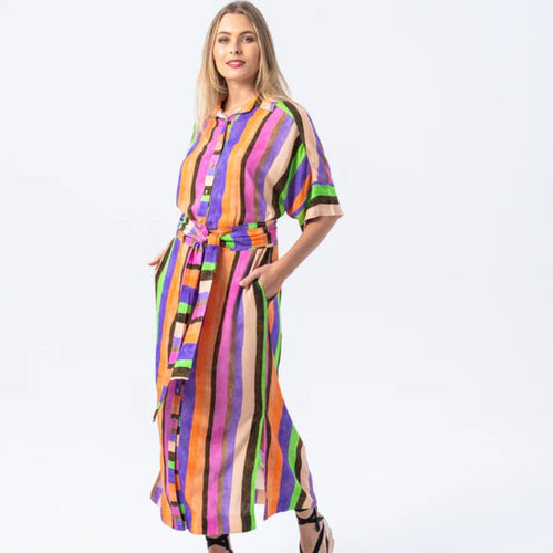 Signature by Des Portofino Dress - Multicoloured Stripe
