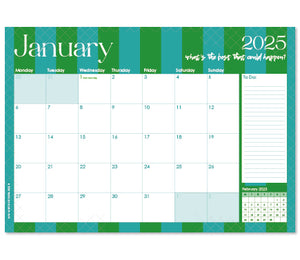 Macaroon 2025 Desk Calendar - Sun-soaked  Stripe