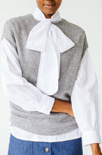Load image into Gallery viewer, Trinity Denver Pullover - Grey - with white Kitty Bow shirt
