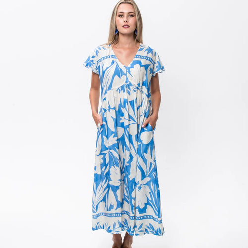Signature by Des Riviera Dress - Blue & White