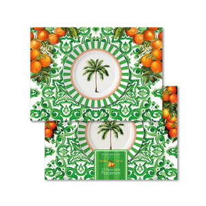 Macaroon Disposable Placemats - Sicilian Citrus Orange