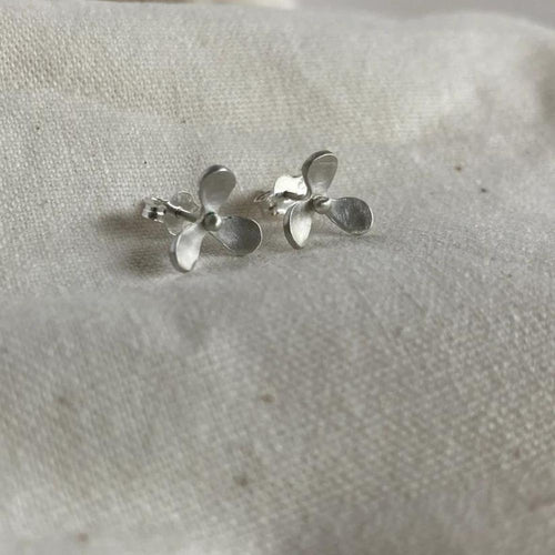 Liwo Silver Fiore Studs