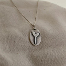 Load image into Gallery viewer, Liwo Sterling Silver Seedling Pendant on silver chain
