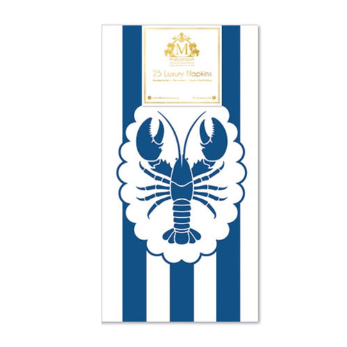 Macaroon Slimline Napkins - Lobster Sapphire Blue