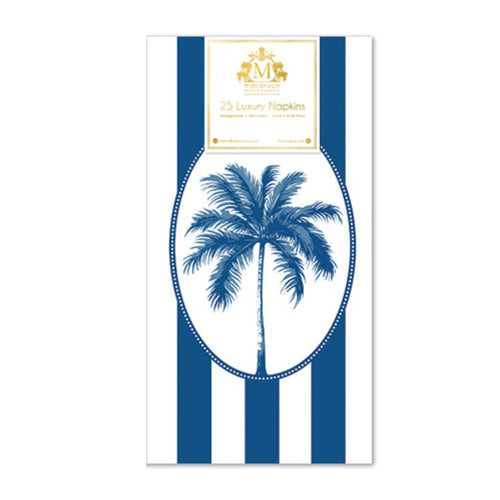 Macaroon Slimline Napkins - Palm Sapphire