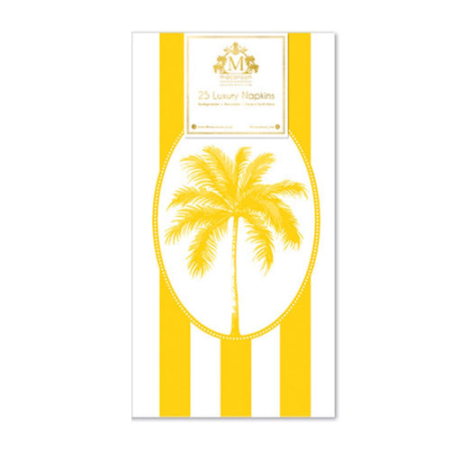 Macaroon Slimline Napkins - Palm Citrine Yellow