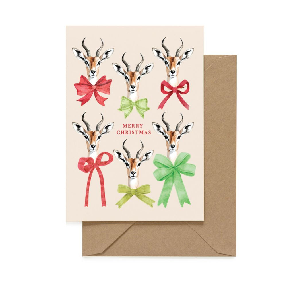 Studio Italiana Card - Christmas Springbok