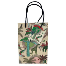 Load image into Gallery viewer, Small paper bag with colorful animal design on a white background
